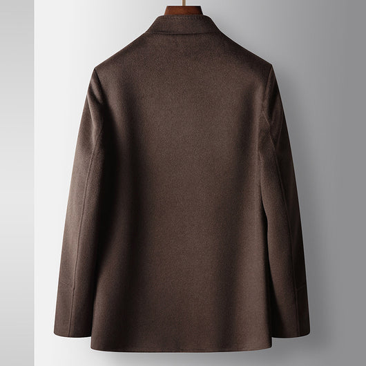 Abrigo de Lana para Hombre con Cuello Mao - Chaqueta Cálida de Estilo Asiático - Image 3