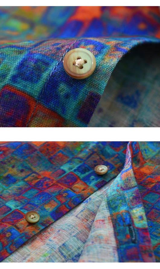 Camisa Casual Estampada de Manga Corta para Hombre - Image 14