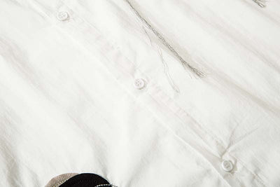 Camisa de Manga Corta con Cuello Fruncido para Hombre - Image 7