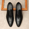 Zapatos de Cuero Italiano para Hombre con Punta Aguda - Estilo Británico y Coreano