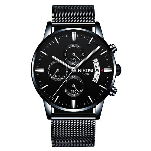 Reloj Cronógrafo Deportivo de Acero Inoxidable Dorado para Hombre - Image 11