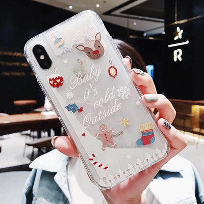 Funda Móvil Apple Copos de Nieve Arena Navidad - Image 13