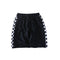 Shorts de Algodón a Cuadros Blanco y Negro