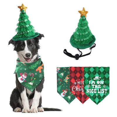 Traje Navideño para Mascotas con Sombrero y Pañoleta Triangular - Image 12