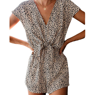 Jumpsuit Estampado Leopardo Escote V sin Mangas para Mujer - Image 5