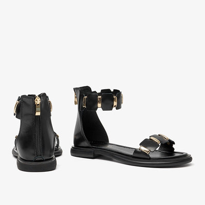 Sandalias de Cuero Minimalistas con Suela Blanda y Diseño Hada - Image 12