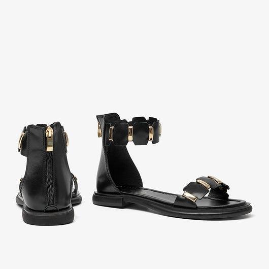 Sandalias de Cuero Minimalistas con Suela Blanda y Diseño Hada - Image 12