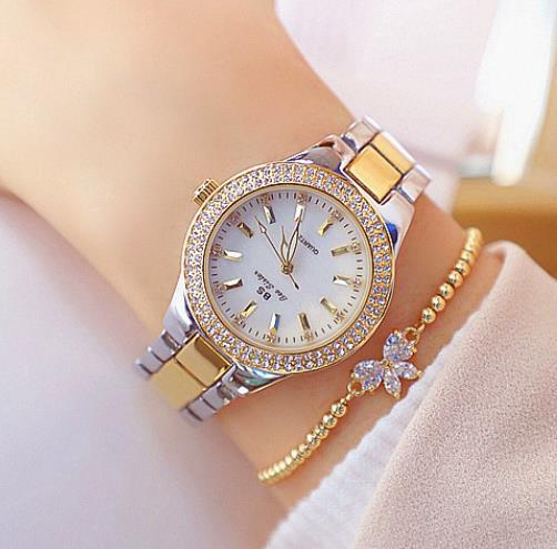 Reloj de Pulsera para Mujer con Cadena Completa de Diamantes