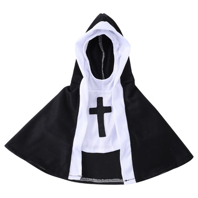 Disfraz de Monja Halloween para Mascotas - Capa Negra - Image 3