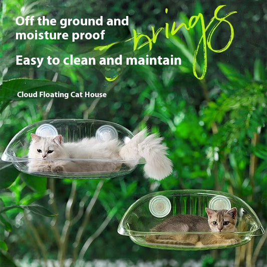 Hamaca Colgante para Gatos con Ventosa - Cama Elevada para Ventana y Balcón