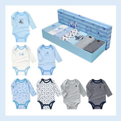 Pijama Mameluco de Algodón para Bebé - 7 Piezas de Manga Larga - Image 9