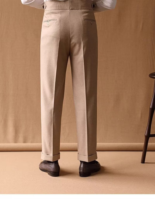 Pantalones de Invierno Rectos Cintura Alta para Hombre con Hebillas Parisinas - Image 15