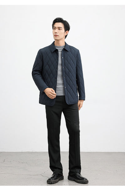 Chaqueta Térmica Acolchada de Seda Mulberry para Hombres Adultos y Mayores - Image 17