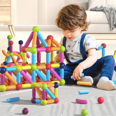 Juego de Construcción Magnética Grande para Aprendizaje Temprano - Bloques Variados DIY - Image 17