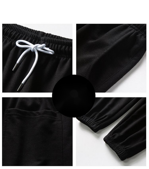Calças de Corrida Casuais Slim Fit com Cós Ergonômico