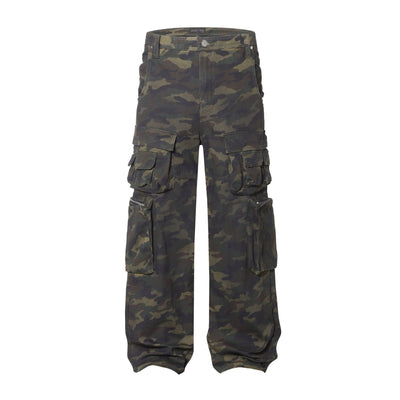 Pantalón de Trabajo Camuflaje Americana Cintura Alta Pierna Ancha - Image 36