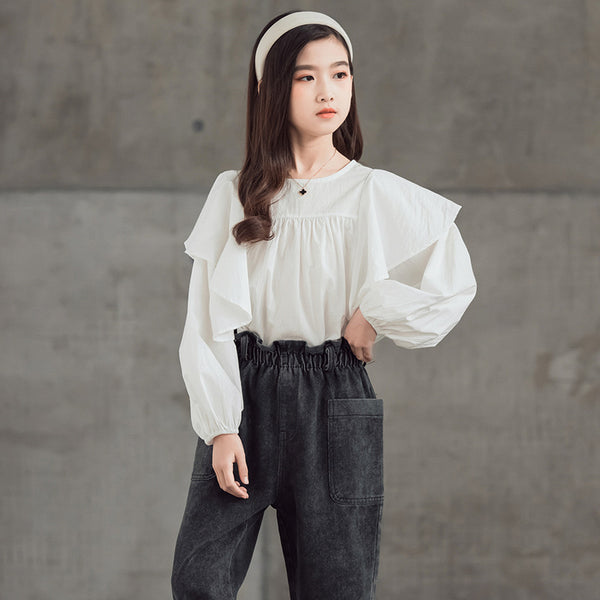 Camisa Suelta Primavera Otoño para Padres e Hijos