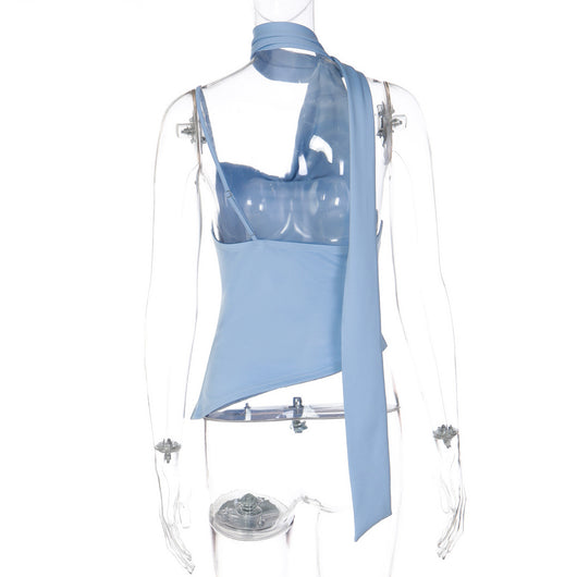 Blusa Camisola Asimétrica de Tirante Único - Diseño Fluido y Elegante - Image 24