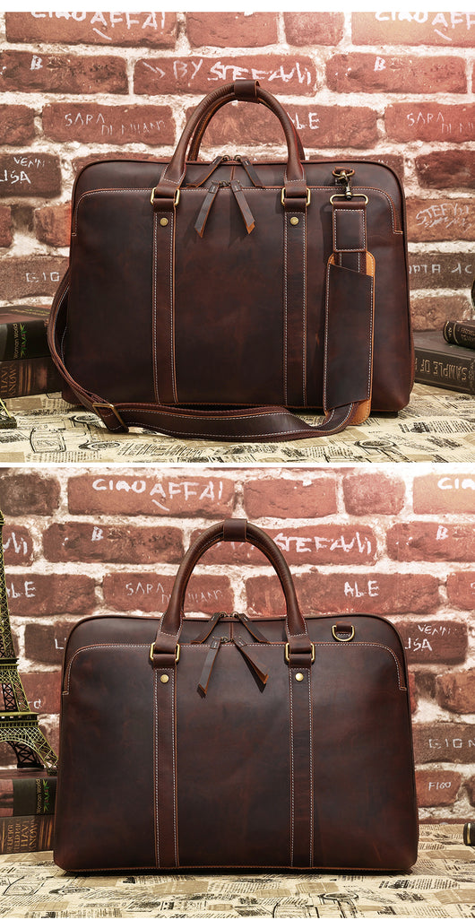 Bolso Mensajero de Cuero Genuino para Hombre - Maletín Ejecutivo Premium - Image 18