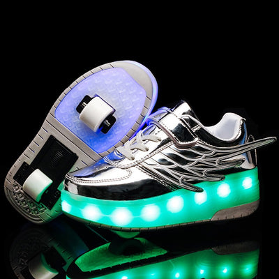 Zapatillas Infantiles Wings Luminiscentes con Ruedas Dobles - Image 10