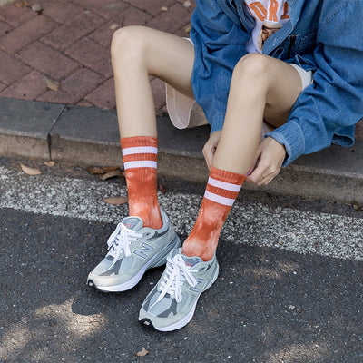 Calcetines para Parejas Tubo Alto Otoño Invierno con Diseño de Rayas - Image 6