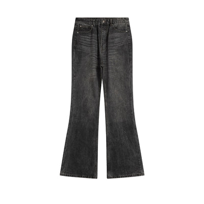 Jeans Negros Delavados Acampanados para Hombre - Image 13