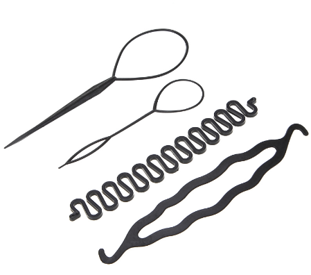 Rodillo de Peinado con Gancho Doble y Aguja para Trenzas