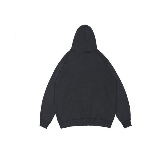 Sudadera Vintage Negra Oversize con Detalles Desgastados - Image 7