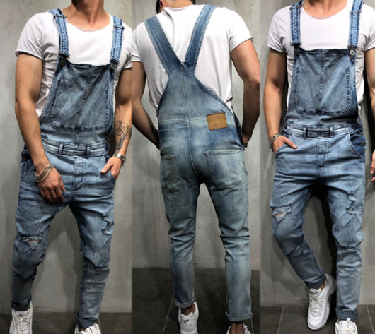 Enterizo Denim Sling con Rotos Desgarrados - Image 7