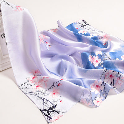 Pañuelo de Seda Cuadrado para Mujer con Diseño Estampado Exquisito - Image 17