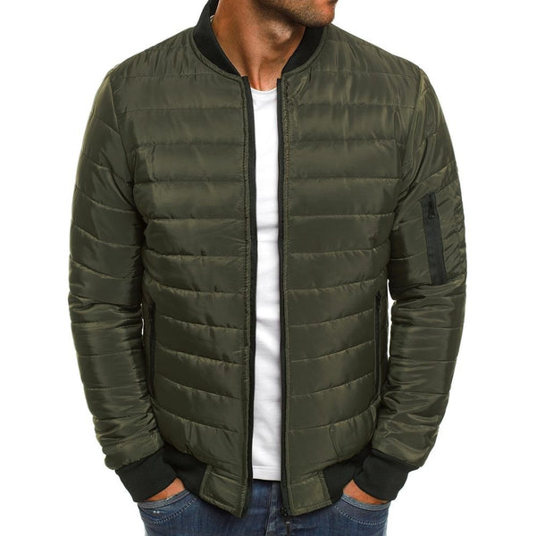 Chaqueta Casual de Algodón con Cuello Mao para Hombre