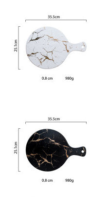 Bandeja de Cerámica Irregular Mármol y Oro - Lujo Minimalista - Image 19