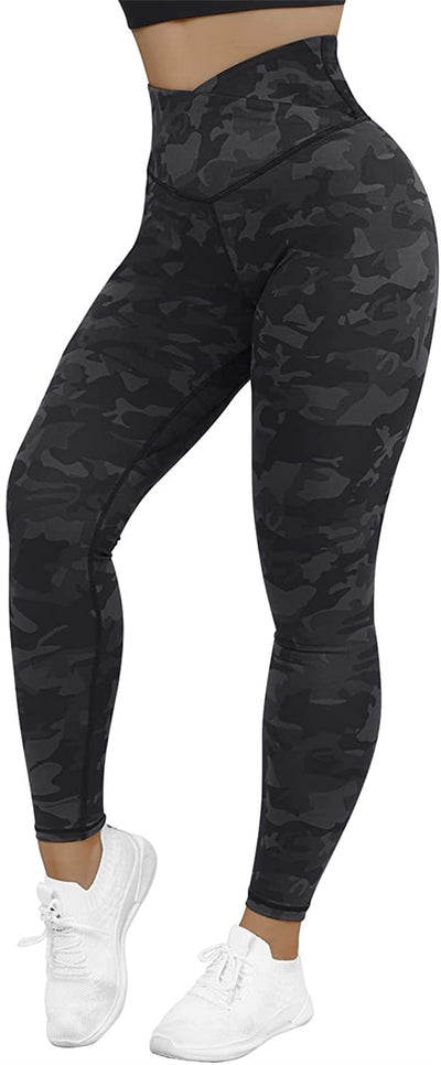 Pantalones de Yoga Talle Alto con Estampado Cruzado en Caderas - Image 17