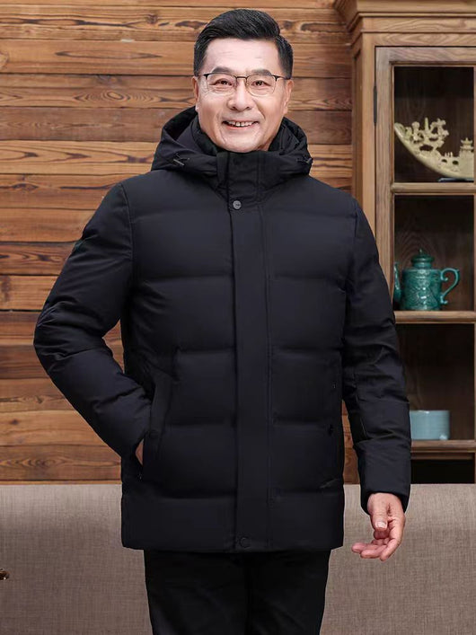 Chaqueta Acolchada de Plumas con Capucha y Degradado de Color para Hombre - Image 5
