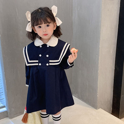 Vestido Preppy de Manga Larga para Niñas - Colección Otoño - Image 4