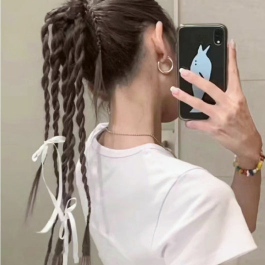 Peluca de Boxeo con Trenza y Clip Antideslizante - Image 7