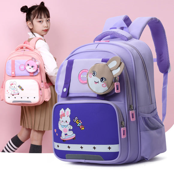 Mochila Escolar Infantil Gran Capacidad con Protección Dorsal Dinosaurio