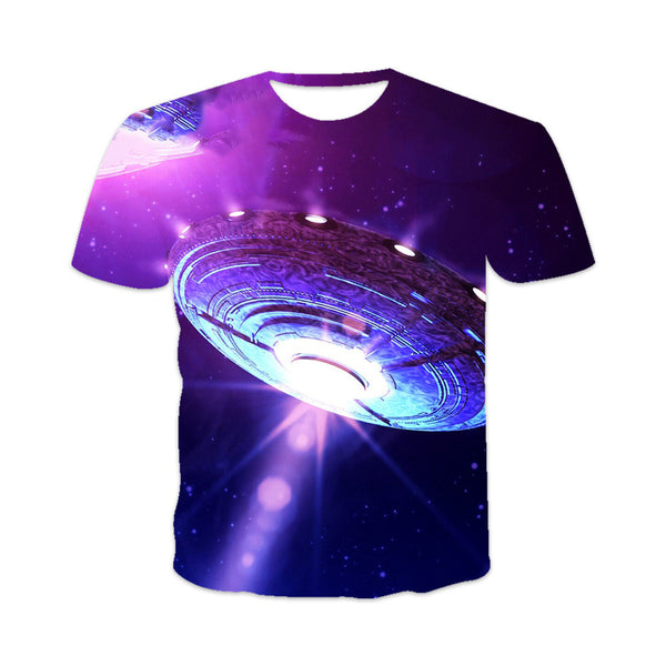 Playera Hombre Estampado 3D Digital de Última Tendencia