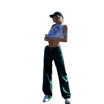 Pantalones Vintage con Cintura Alta y Pierna Ancha - Image 9
