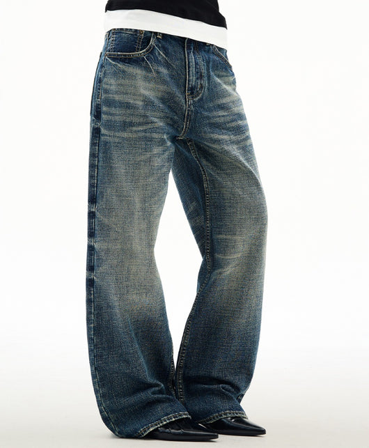 Pantalones Jeans Rectos Anchos para Hombre - Primavera y Otoño - Image 3