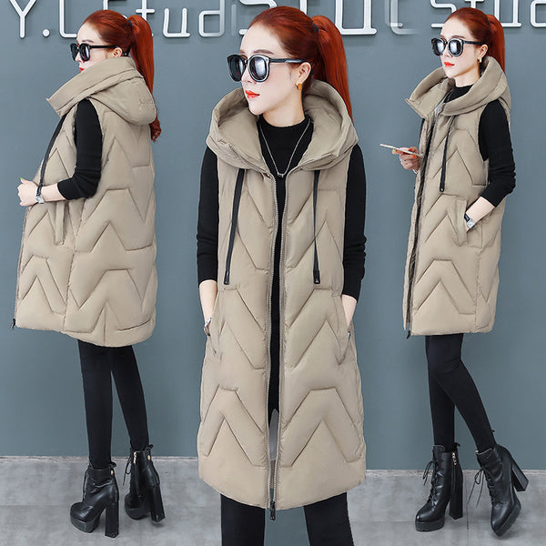 Chaleco Acolchado Coreano Slim Fit para Mujer