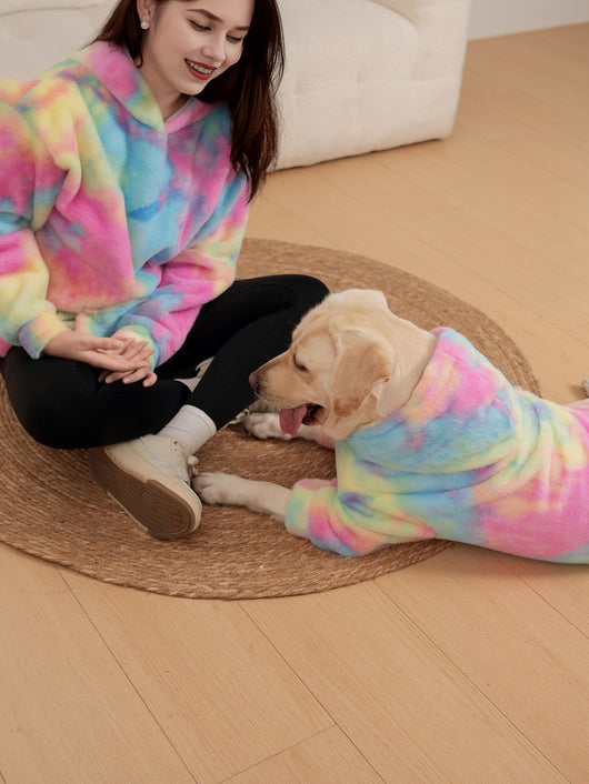 Sudadera Tie Dye Arcoíris para Perros con Pelaje de Conejo - Image 17