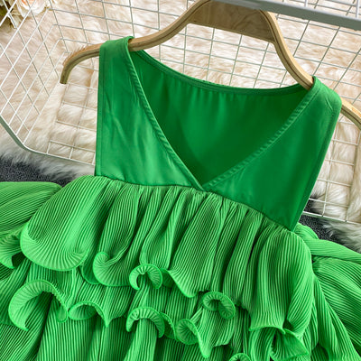 Blusa Fairy Hombros Descubiertos con Diseño Irregular y Pliegues en Gasa - Image 12