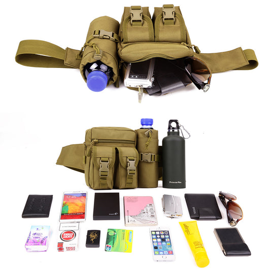 Bolsa Táctica Impermeable para Cintura con Compartimentos para Botellas - Image 8