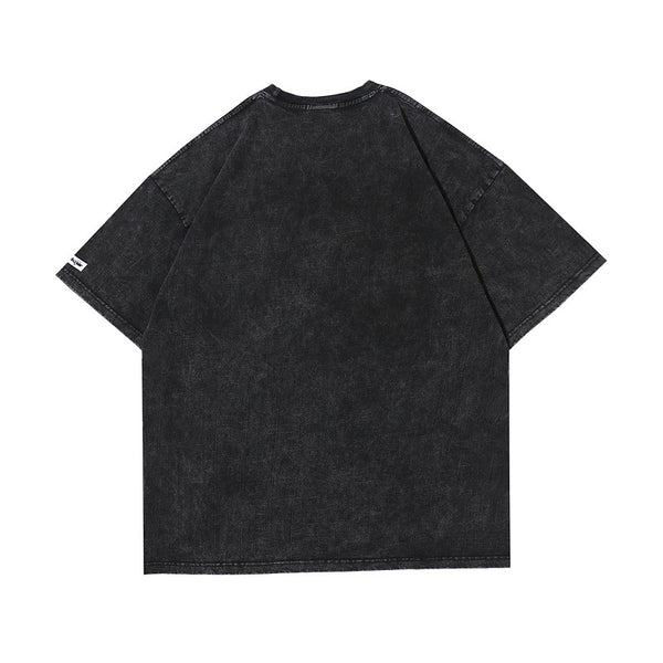 Camiseta Vintage de Calle Desgastada y Oscura