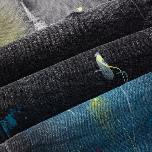 Jeans Rotos para Hombre con Diseño Splash de Tinta y Graffiti - Image 14