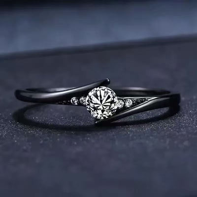 Anillo Retro Minimalista con Diamantes Incrustados para Mujer - Image 3
