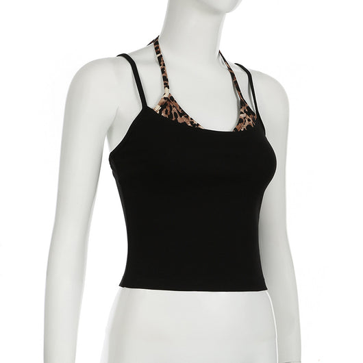 Camiseta Leopardo Bicolor con Contraste y Efecto Dos Piezas - Image 7