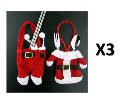 Portacubiertos Navideños de Papá Noel para Decoración de Mesa - Image 5
