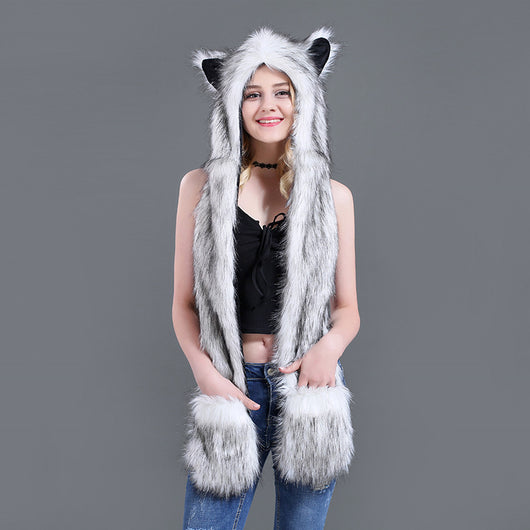 Gorro Infantil de Peluche con Bufanda y Guantes - Diseño de Dibujos Animados - Image 11